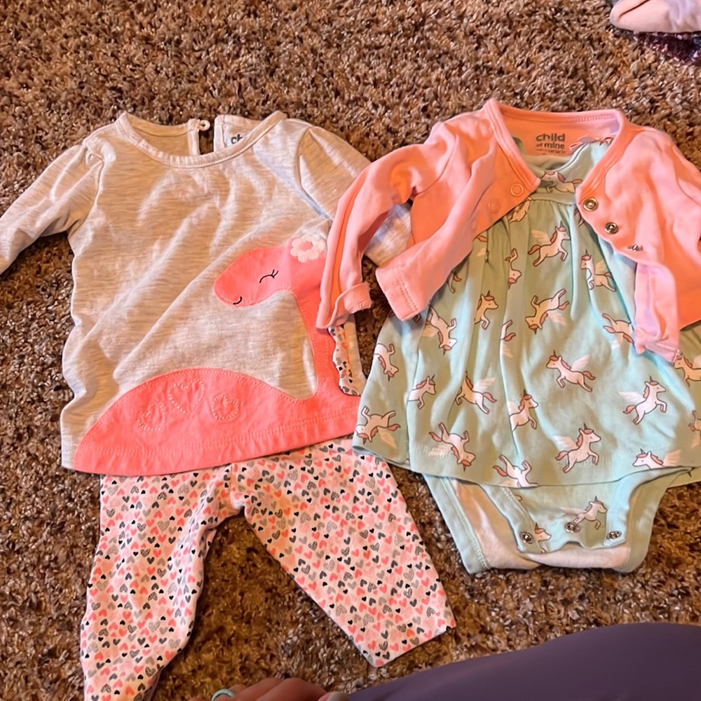 Child of mine dinosaur and unicorn outfit
